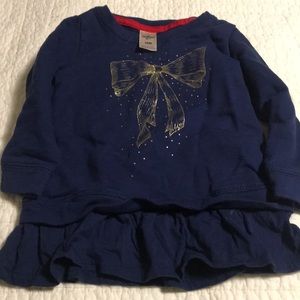 Shimmery bow print ruffle dress